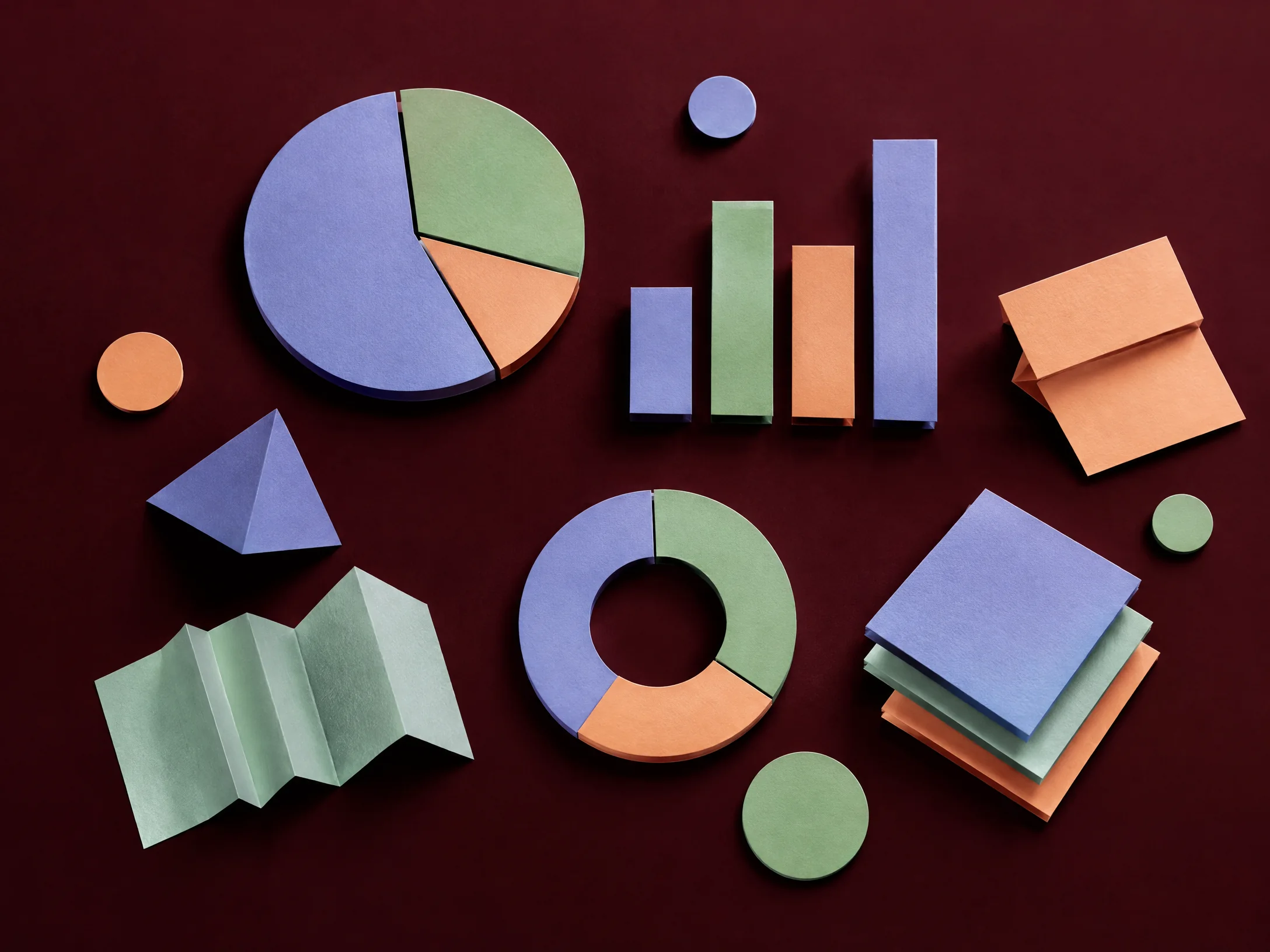 Abstract coloured data materials